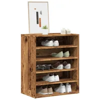 VidaXL Schuhregal Altholz-Optik 60x35x70 cm Holzwerkstoff