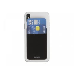 Deltaco Adhesive Card Holder - Schwarz Kreditkartenhalter für Smartphone