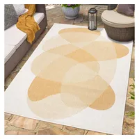 Carpet City Outdoor Teppich Wetterfest 160x230 cm - Creme-Gelb