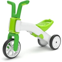 Chillafish Bunzi Laufrad und Dreirad, 2-in-1 Spielfahrzeug für 1-3-jährige, höhenverstellbares baby Dreirad und erstes Laufrad in einem, leise nicht markierende Räder - Lime/Weiss