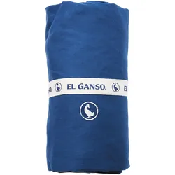 El Ganso - Spannbettlaken 90x200+30cm mit Klappe Marineblau - 100% Baumwolle 180TC mit Sticklogo