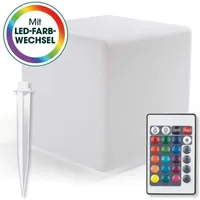 EasyMaxx Solar-Leuchte Dekowürfel - weiß