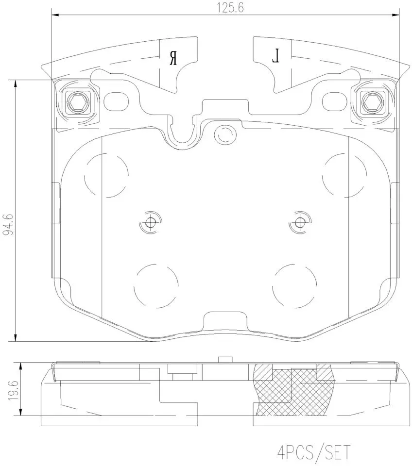 Set pastiglie freno, freno a disco XTRA LINE - Ceramic BREMBO P06099NX