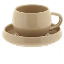 Almina Mokkatassen mit Untertellern 0,12 l Beige 12 St.