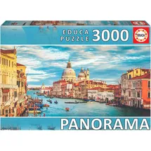 Educa 9219053 Panorama Puzzle 3000 Teile Venedig, Kanal