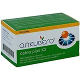 ANKUBERO osteo plus K2, 120 Kapseln, Calcium hochdosiert 500mg plus Vitamin D3 und K2 MK7, vegetarische Calziumtabletten mit Vitamin D, zuckerfrei, deutscher Hersteller