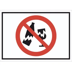 Schild Glas verboten Symbol A6 (105x148mm)