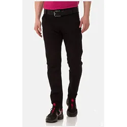 Stoffhose CIPO & BAXX "Hose", Herren, Gr. 31, Länge 32, schwarz, 97% Baumwolle;3% Elasthan, unifarben, slim fit lang, Hosen, im modischen Slim Fit-Schnitt, CD842