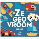 DJECO Ze Geo Vroum Konstruktion holzpuzzles, bunt