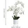 eglo living Kunstpflanze Hyuga, Künstliche Zimmerpflanze im Topf, naturgetreue Deko Pflanze für Wohnzimmer, Orchidee aus Kunststoff in Weiß,