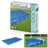 BESTWAY 58107 Flowclear PE-Abdeckplane 410x226cm für 400x211cm Steel Pro Pools