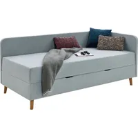 Meise Möbel meise.möbel Polsterliege Cabana 90 x 200 cm Stoff Blau Eisblau