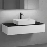 neoro n50 Unterschrank B: 120 cm mit 1 Auszug, Waschtisch B: 58 cm weiß matt, B: 120.5 BN0065WM+BN0414WM+BN0404C2