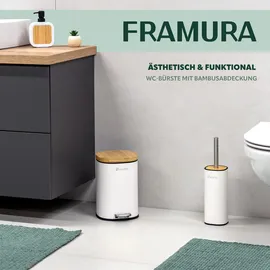 ELUNO WC-Garnitur FRAMURA Weiß/Schwarz 2