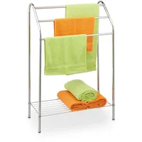 Relaxdays Handtuchständer 3 armig Silber