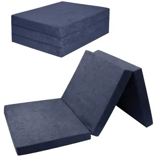 FORTISLINE - Klappmatratze 180x65x7cm - 3-teilige Faltmatratze - H2 Gästematratze - Camping Faltbare - Kamping Bett - Waschbar Bezug - Erwachsene Klappbar - Reisematratze - Schaumstoff Matratze