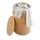 Relaxdays Relaxdays, Wäschekorb Bambus, Faltbare Wäschetonne mit Deckel, Volumen 70 l, Wäschesack Baumwolle, rund Ø 41 cm, Creme