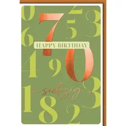Geburtstagskarte Zahl 70 526370 Schrift