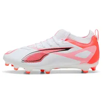 Puma Ultra 5 Match FG/AG Fußballschuhe Kinder 01 white/black/glowing red 37.5