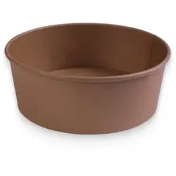 Blanc HYGIENIC Salatboxen Salatschalen braun 750ml, 300 Stück, to go, take away, biologisch abbaubar, Kraftpapier+ PLA