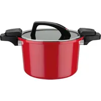 GSW Gourmet 16 cm 6,0 l Dampfkochtopf rot