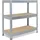 shelfplaza Pro 115x100x50 cm Schwerlastregal in verzinkt mit 3 Böden und 200 kg Traglast pro Boden