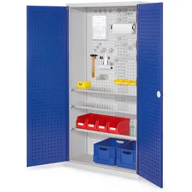 Kappes Magazinschrank Stahlblech 1.950 x 1.000 x 410 mm lichtgrau/enzianblau 3 Fachböden