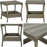 Gartentisch Braun 45x45x46,5 cm Poly Rattan - Gartentisch - Outdoor-Tisch - Polyrattan Tisch - Balkontisch - Terrasse - Home & Living
