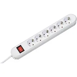 Steckdoseneinheit SMART 6xCEE7/3 sw Strom 5,0m CEE7/7
