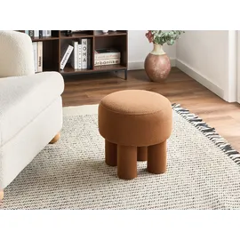 Beliani Hocker Canby Bouclé 43 x 38 x 43 cm Orange