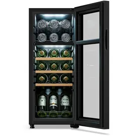 Klarstein Bovella 18 Duo+ Zweizonen-Weinkühlschrank 50l 18 Fl. Glastür
