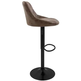 ML-Design Barhocker 4er Set aus Kunstleder Braun Gepolsterter Barstuhl mit Rückenlehne und Fußstütze, Tresenhocker 360° drehbar, Bistrohocker Hocker Drehstuhl Barstühle