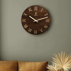 Holzwerk Wanduhr 40 cm LAUENAU braun