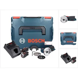 Bosch GWS 12V-76 Professional inkl. 2 x 3,0 Ah Akku + Ladegerät + L-Boxx