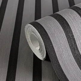 A.S. Création 50 Jahre AS Holzpaneele Tapete Mustertapete Holzoptik 3D 0,53 m x 10 m 1 St Grau/Schwarz