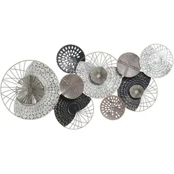 Wandobjekt CESIUM Metall 58 cm Silber