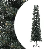 vidaXL Künstlicher Weihnachtsbaum Schlank Grün 210 cm