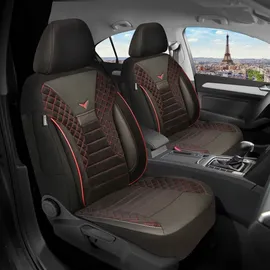 BREMER SITZBEZÜGE Schonbezüge SITZBEZÜGE für Mazda CX-30 Bj ab 2019 in Schwarz/Rote Naht PS802