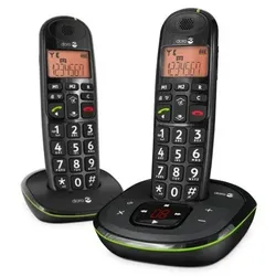 Doro PhoneEasy 105wr Duo Schwarz Schnurloses Telefon Schnurloses DECT-Telefon