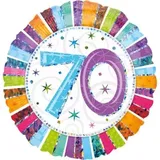 amscan® AMSCAN 16073 01 Runder Folienballon mit Zahl 70, 46 cm