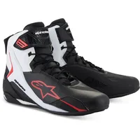 Alpinestars Faster-4 Motorrad Schuhe - Schwarz/Weiß/Rot - 11 US