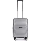 Stratic Bright+ 4 Rollen Kabinentrolley S 56 cm mit Dehnfalte silver