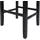 Mendler Barhocker HWC-C33, Barstuhl Tresenhocker, Holz MVG-zertifiziert ~ Schriftzug, grau, dunkle Beine, Stoff/Textil