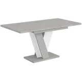 altdecor Esstisch 120 - 160 x 80 x 75 cm grau/weiß