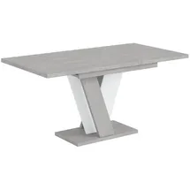 altdecor Esstisch 120 - 160 x 80 x 75 cm grau/weiß