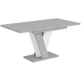 altdecor Esstisch 120 - 160 x 80 x 75 cm grau/weiß