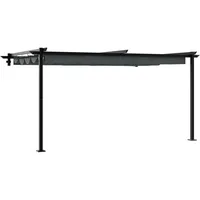 VidaXL Wandmontierter Pavillon Anthrazit 3 x 4 m Stahl