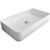 Alpenberger Design Keramik Waschbecken | Aufsatzwaschbecken mit Nanobeschichtung | Modernes Handwaschbecken für Badezimmer & Gäste-WC