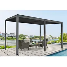 Floraworld Pergola mit Lamellendach 400 x 310 cm anthrazit