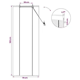 vidaXL Bambusrollo 70 x 160 cm Braun